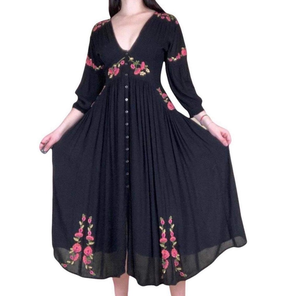 Free People Day Glow midi dress NWT